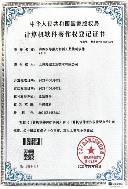 चीन Hyzont(Shanghai) Industrial Technologies Co.,Ltd. प्रमाणपत्र